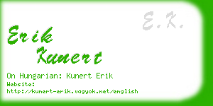 erik kunert business card